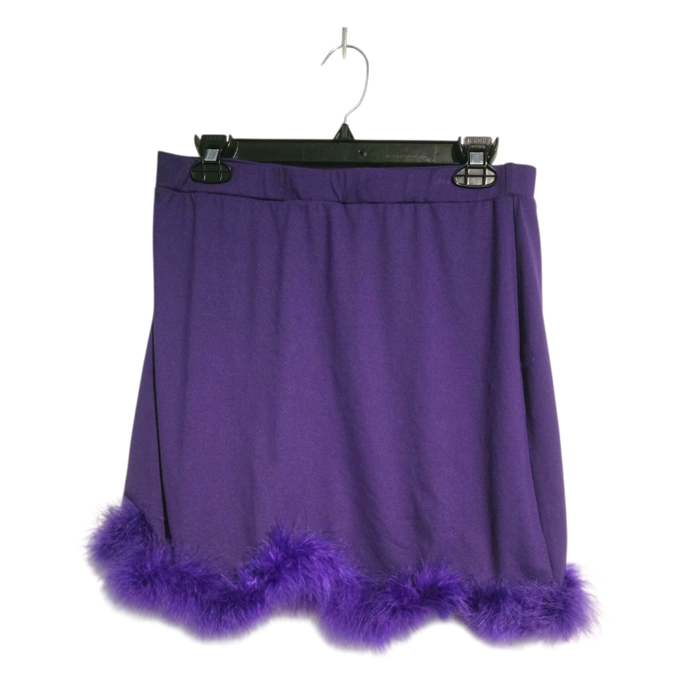 Jasmine Purple Feather Trim Skirt